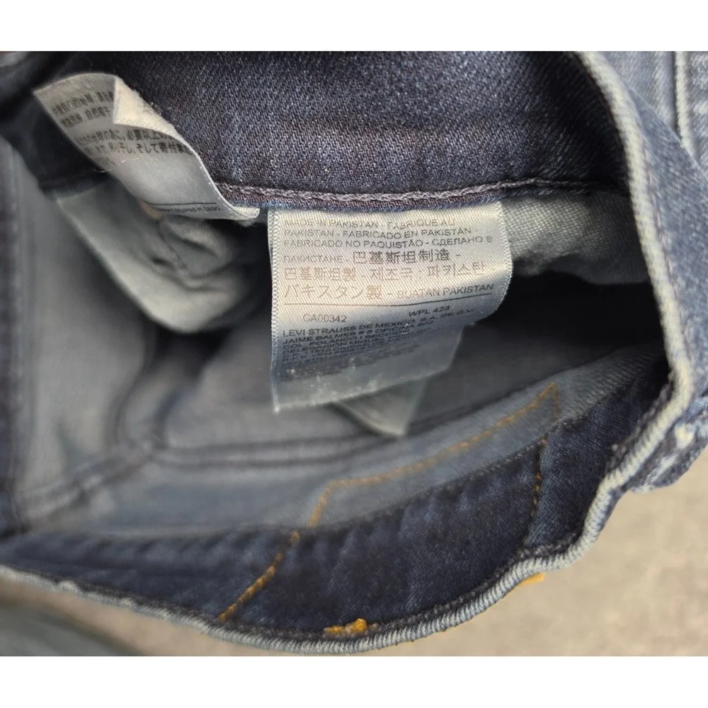 Levis 512 Slim Taper Jeans Mens W34 L32 Dark Wash Stretch Denim